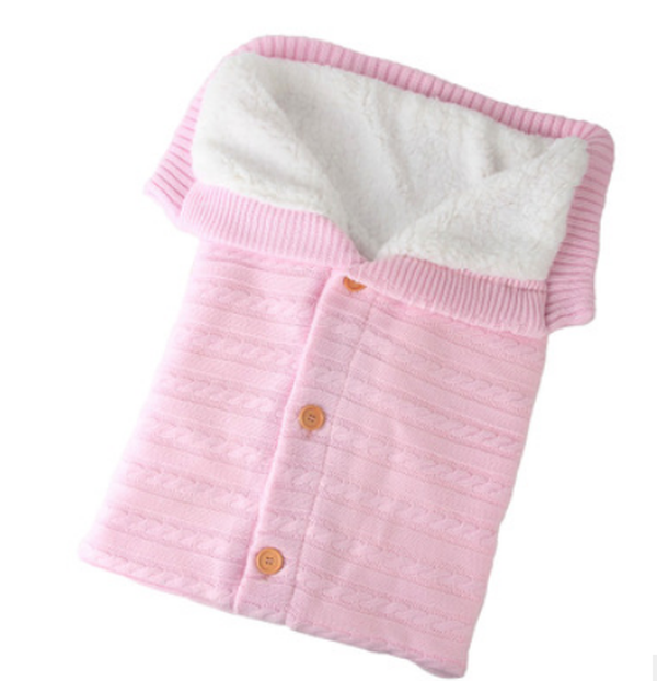 Baby Thickened Plus Velvet Warm Soft Newborn Baby Wrap Blankets Baby Sleeping Bag - Minihomy