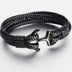 Men's Stainless Steel Anchor Bracelet Vintage Woven Leather Leather Bracelet Multilayer Leather Bracelet Couple Bracelet - Minihomy