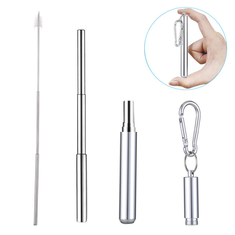 Telescopic colorful stainless steel straw