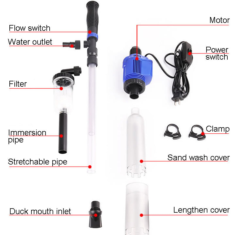 Efficient Electric Aquarium Water Change Pump Cleaning Tools For Fish Tank Water Filter Pump - Minihomy