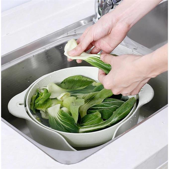 Double thickening drain  washing basket - Minihomy