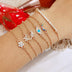 Simple female personality butterfly diamond leaf eyes pine stone bracelet