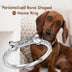 Silver Plated Diamond Bone Ring Pet Name Custom