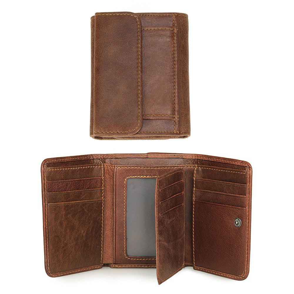 Men's ultra-thin leather wallet - Minihomy