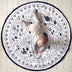 Village painted cotton canvas children's mat