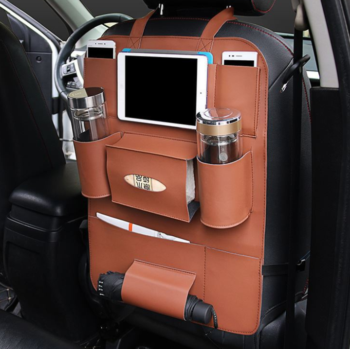 HQ Leather Car Seat Organizers - Minihomy