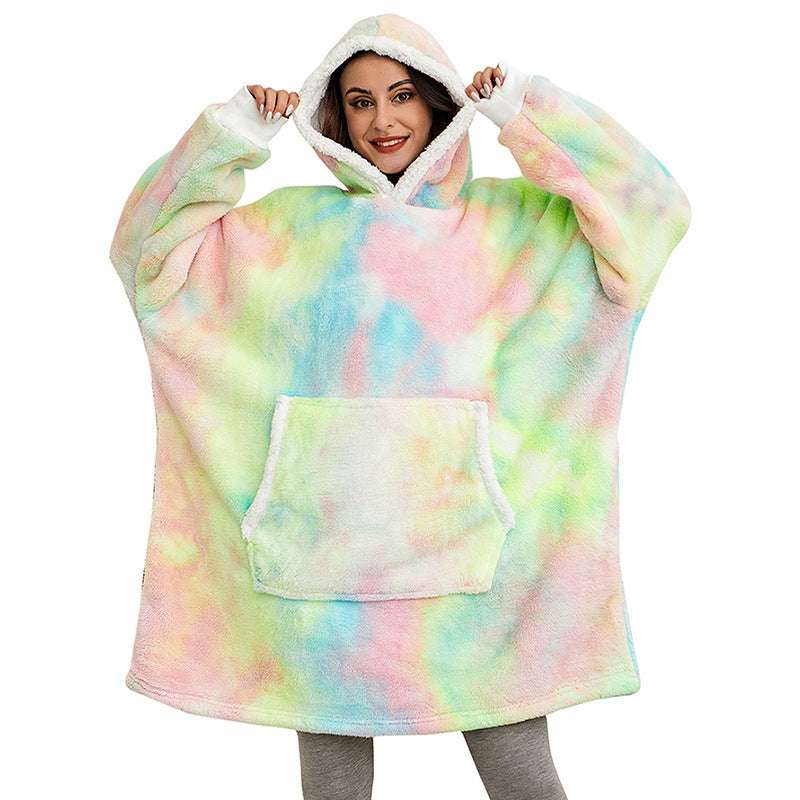 Mink Fleece Warm Loose Blanket Sweater - Minihomy