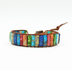 Colored Imperial Stone Hand-woven Single-layer Leather Bracelet: Embrace Ethnic Elegance - Minihomy