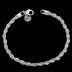 Silver Flash Twisted Rope Bracelet