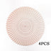 Solid color round PVC hollow placemat