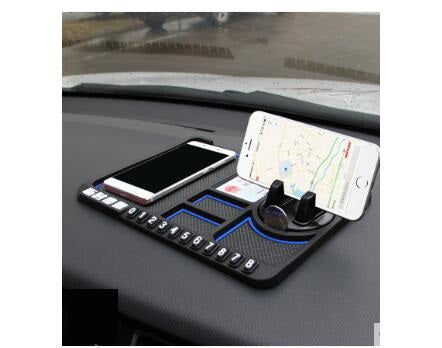 Car mobile phone bracket anti-skid pad car navigation device anti-mite pad instrument panel multi-function storage pad - Minihomy