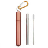 Telescopic colorful stainless steel straw