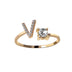 Adjustable 26 Initial Letter Ring Fashion Jewelry For Women - Minihomy