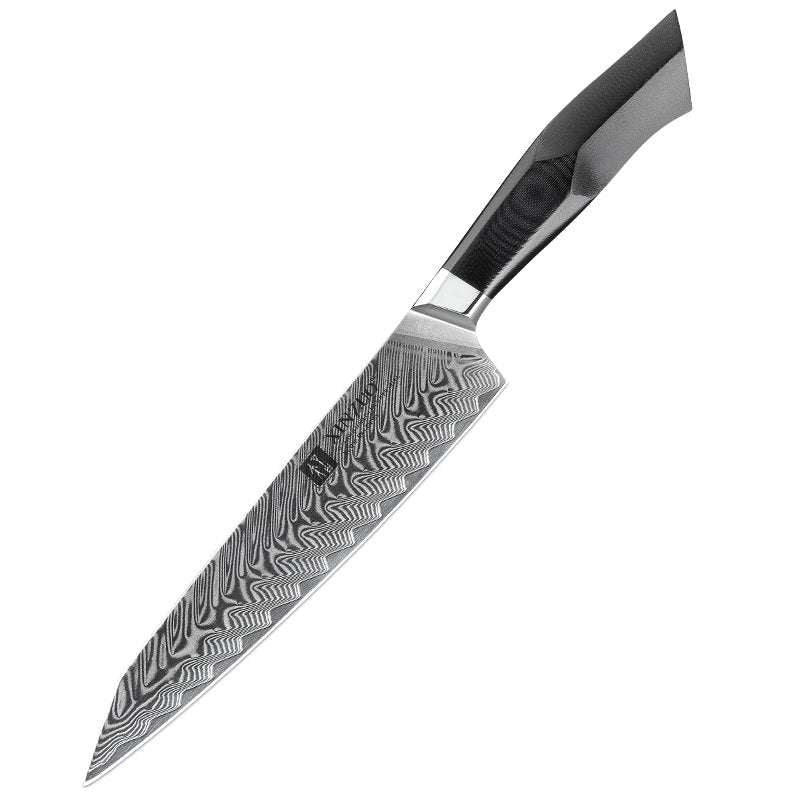 Damascus Steel Chef Knife: Premium Kitchen Knife with Sharp Blade - Minihomy