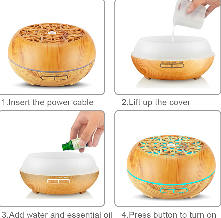 Wood grain hollow aroma diffuser