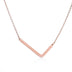 Fabulous Rose Gold Plated Stainless Steel Initial Letter Pendant Necklace - Minihomy