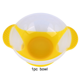 1pc/3Pcs/set Baby Tableware Dinnerware Suction Bowl with Temperature Sensing Spoon baby food Baby Feeding Bowls dishes - Minihomy