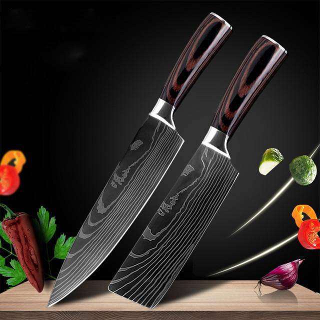 Carpenter's Special Knife Set: 6 & 8 Piece Chef Knives for Cooking - Minihomy