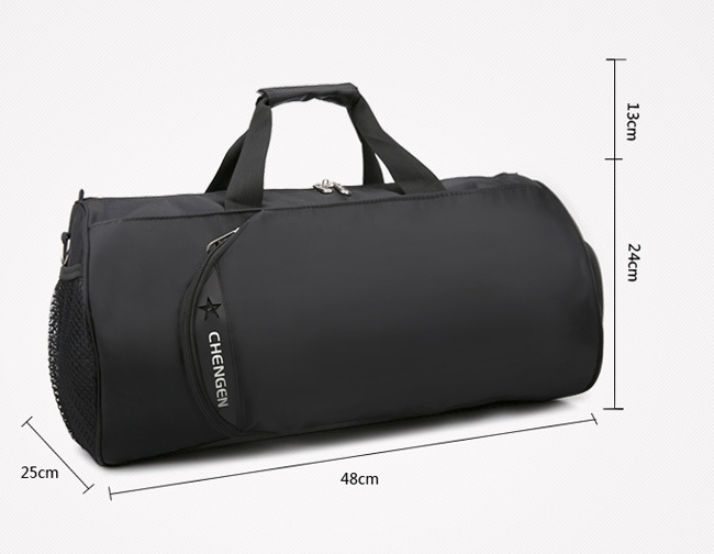 Fitness bag men's sports bag basketball training bag football bag portable travel bag cylinder bag shoulder bag waterproof - Minihomy