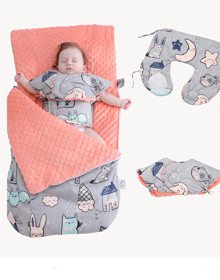 Newborn Baby Blanket Warm Fleece Stroller Cover Quilt - Minihomy