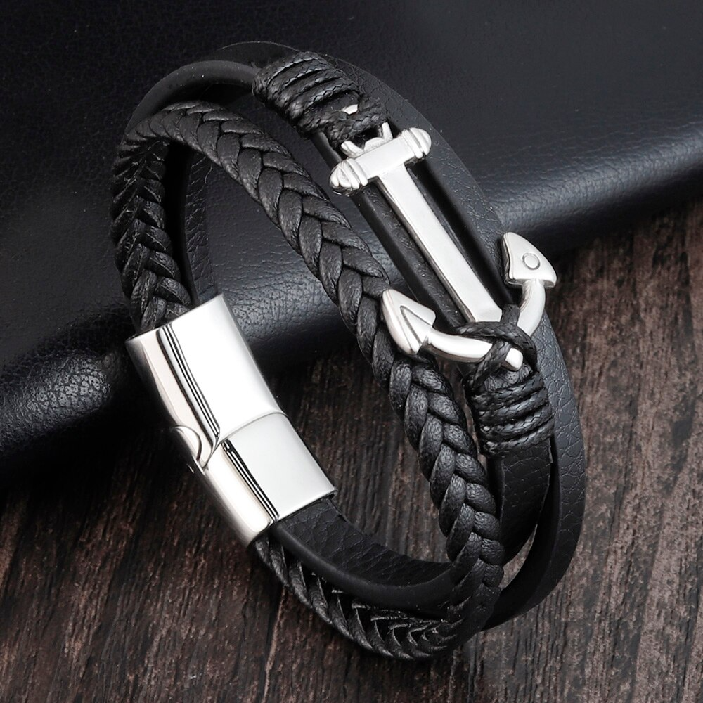 European and American woven leather bracelet - Minihomy