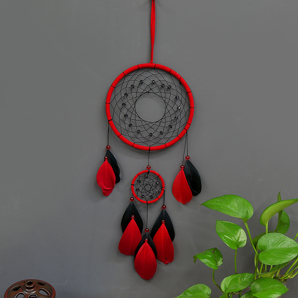 Indian Style Dream Catcher Feather Pendant Handmade Crafts - Minihomy