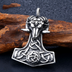 Punk Sheep Head Viking Retro Stainless Steel Pendant Mens Pendant