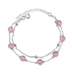 Double pink crystal bracelet - Minihomy