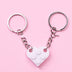 Heart Key Chain Valentines Day Gift Blocks Can Split Key Link Couples - Minihomy