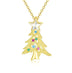 Christmas Gold Plated Tree Necklace with Crystal Jewelry Gift for Women and Girls - Minihomy