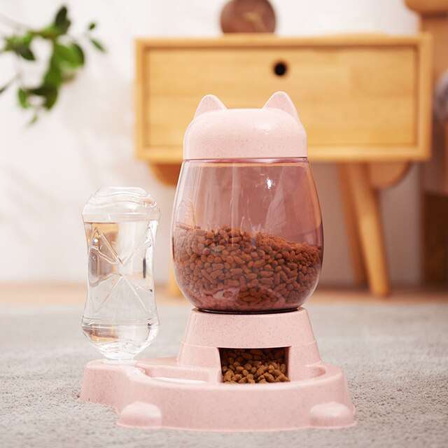 Cat Food Basin Water Automatic Feeder Dog Food Machine - Minihomy