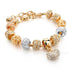 Gold Snake Chain Crystal Heart Bracelet - Minihomy