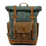 Retro contrast color waterproof rucksack