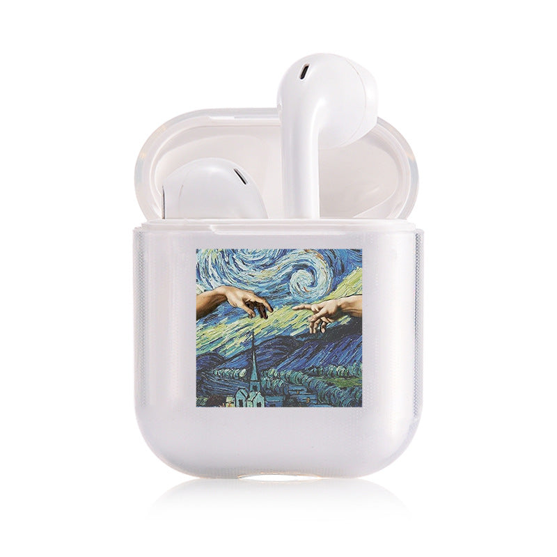 Transparent airpods protective cover art pattern Phone Case For Apple Airpods 2/1 Cover