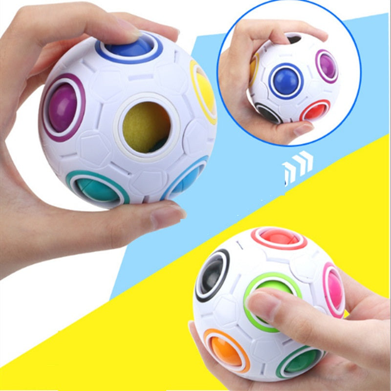 High Elasticity And Fall Resistance Puzzle Rainbow Ball Toy - Minihomy