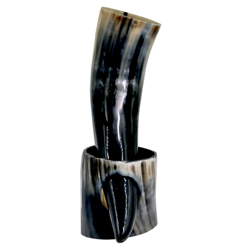 Handicrafts Home Real Viking Drinking Horn Mug With Stand Cu - Minihomy