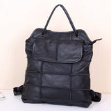 Special first layer leather stitching backpack