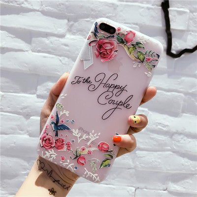 Embossed Flower Phone Case Cover - Minihomy