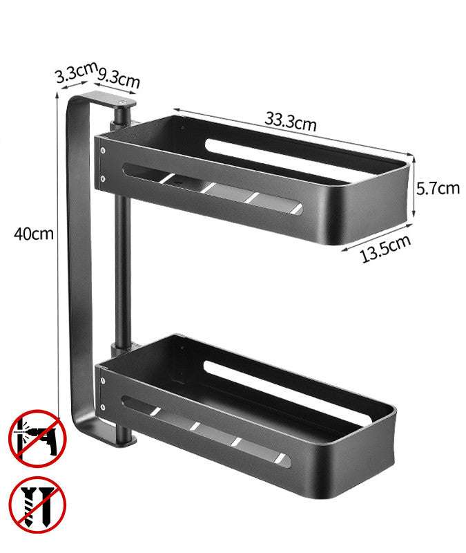 Kitchen Shelf Corner Rotation Seasoning Rack Wall Hanging Rotary Storage - Minihomy