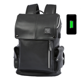 Casual Quality Bag Man Backpack PU Leather USB Recharging - Minihomy