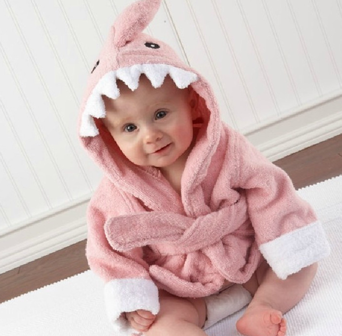 Cartoon Cute Animal Modeling Baby Bath Towels Baby Bathrobes Cotton Children's Bathrobes Baby Hooded - Minihomy