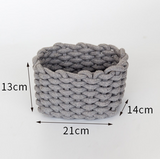 Nordic Wind Hand-woven Thick Cotton Rope Storage Basket - Minihomy