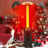 Patio Heater 42,000 BTU Pyrami-d Flame Outdoor Heater Propane Heater With Wheel - Minihomy