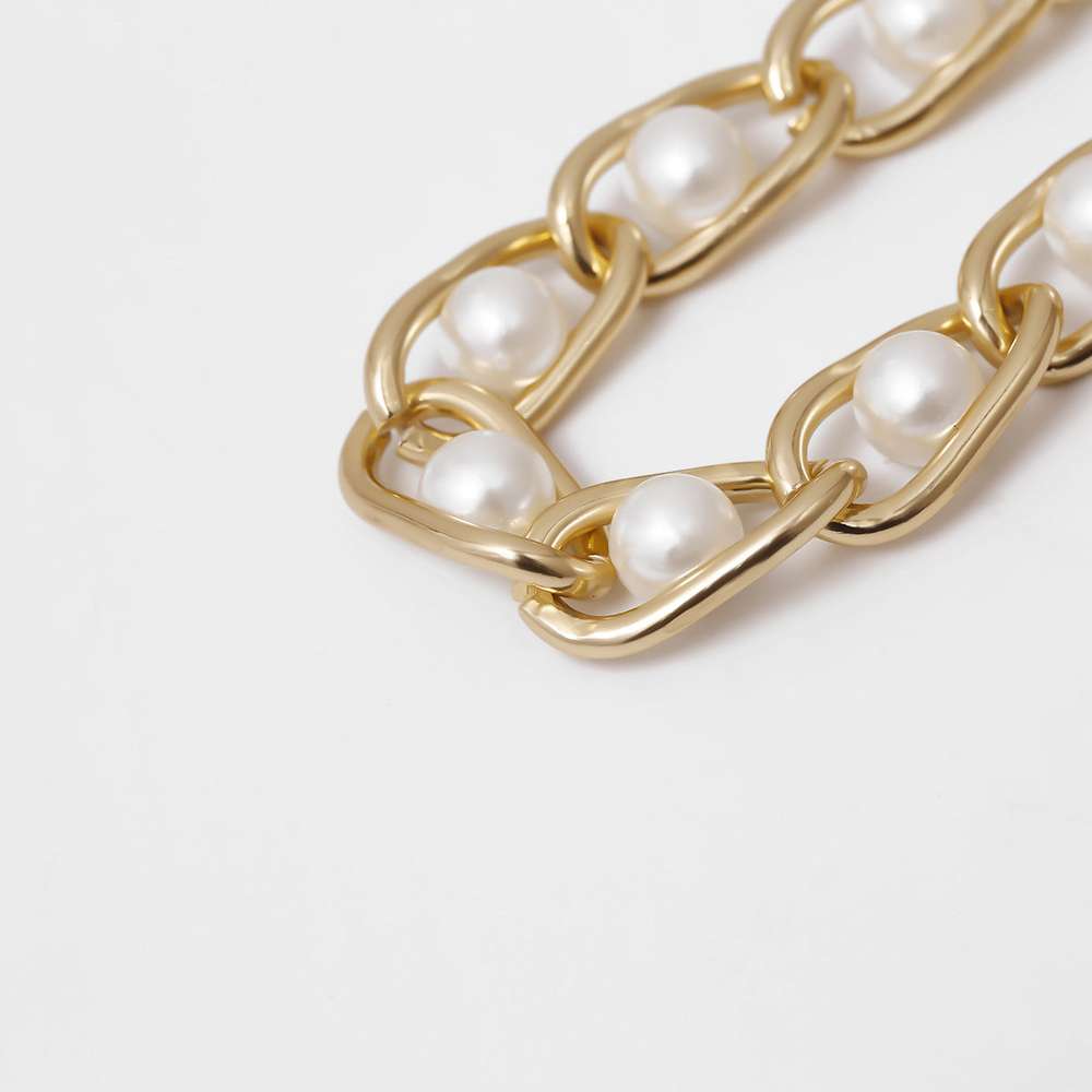 Creative Chain Inlaid Pearl Temperament Bracelet - Minihomy