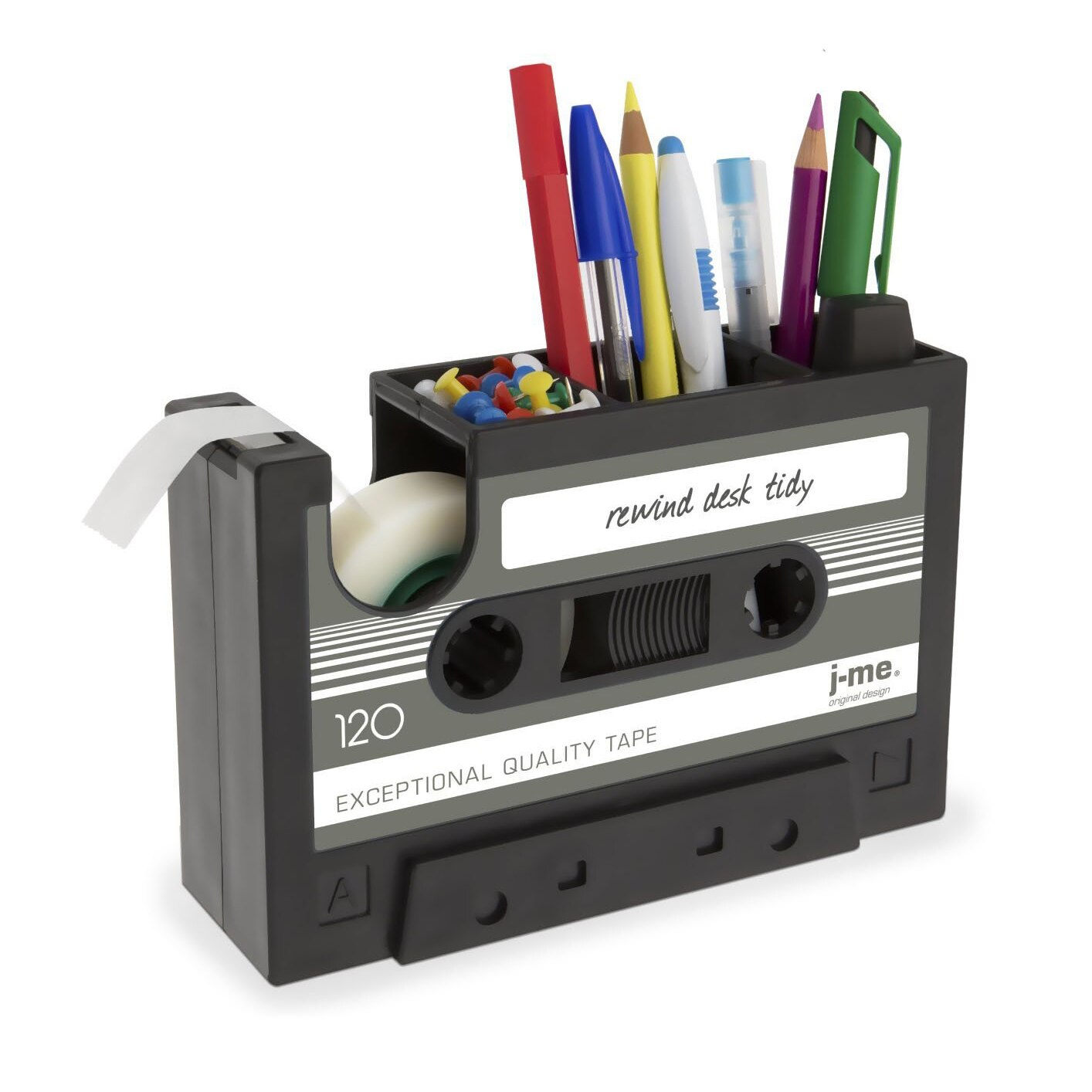 Cassette Tape Dispenser Pen Holder Vase Pencil Pot - Minihomy