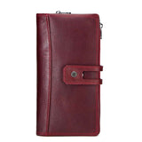 Genuine Cowhide Leather High Quality Women Long Wallet - Minihomy