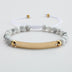 Personalized Beaded Adjustable Engraved Bar Bracelets - Minihomy