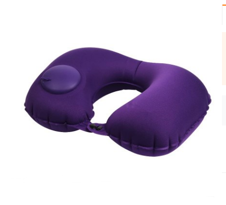 Portable U-Shape Inflatable Travel Pillow Car Head Rest Air Cushion For Travel Office Nap Head Rest Air Cushion Neck Pillow - Minihomy