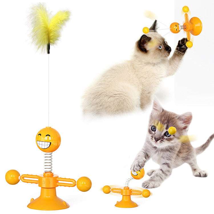 Cat Turntable Cat Windmill Toy Glowing Toy - Minihomy