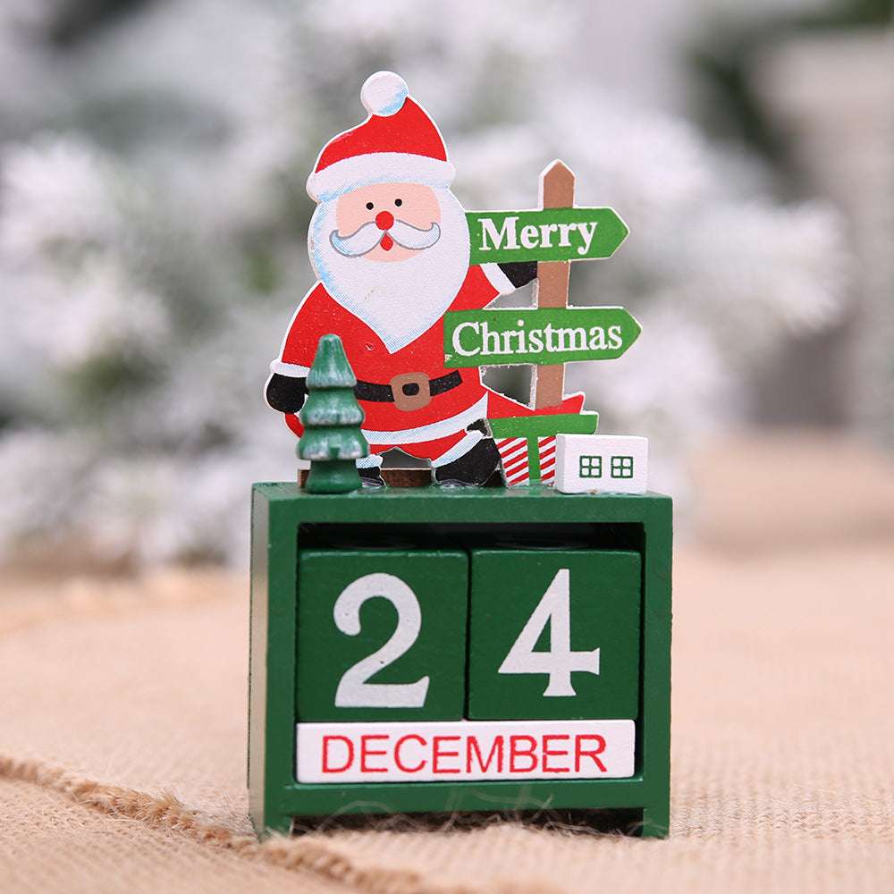 Christmas wooden calendar decorations - Minihomy